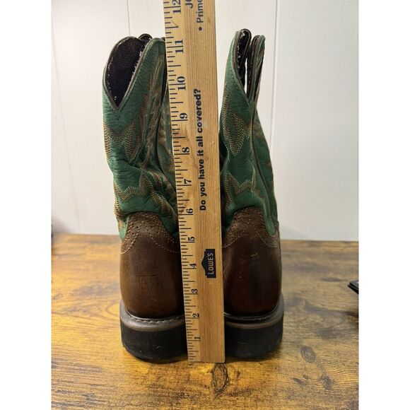 Justin Boots WK4670 - Stampede Blade Green Round Toe Wellington size 10 1/2D - Picture 4 of 8